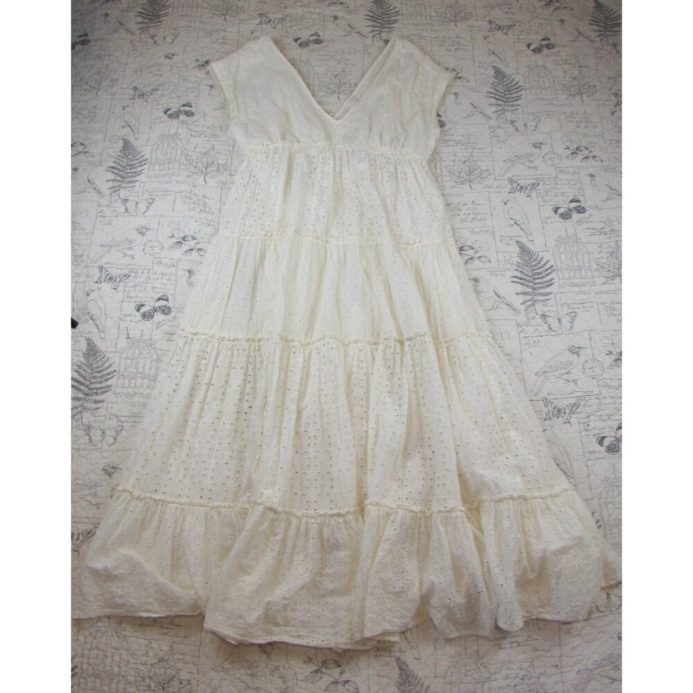 Anthropologie White Eyelet Maxi Dress - Picture 7 of 16